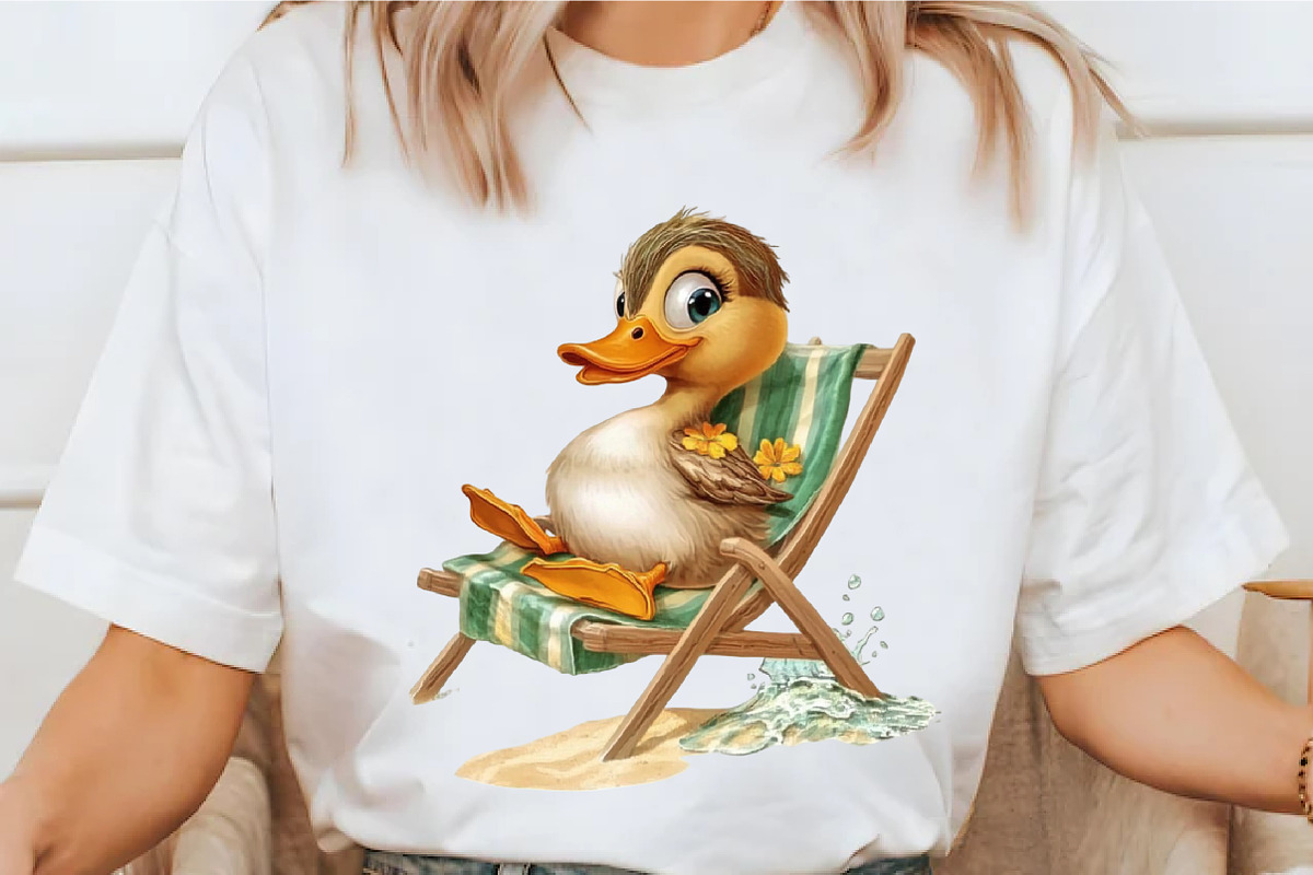 Whimsical Beach Duck Watercolor Clip, an Illustration by designcity5 (Photo 3 of 5)