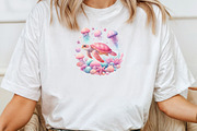 Watercolor Pink Sea Turtle Clipart, an Illustration by CraftArtStudio (Thumbnail 4 of 6)