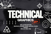 TECHNICAL GRAPHICS 250+ Assets Pack, an Object Graphic by MITYA KOROLKOV (Thumbnail 1 of 11)