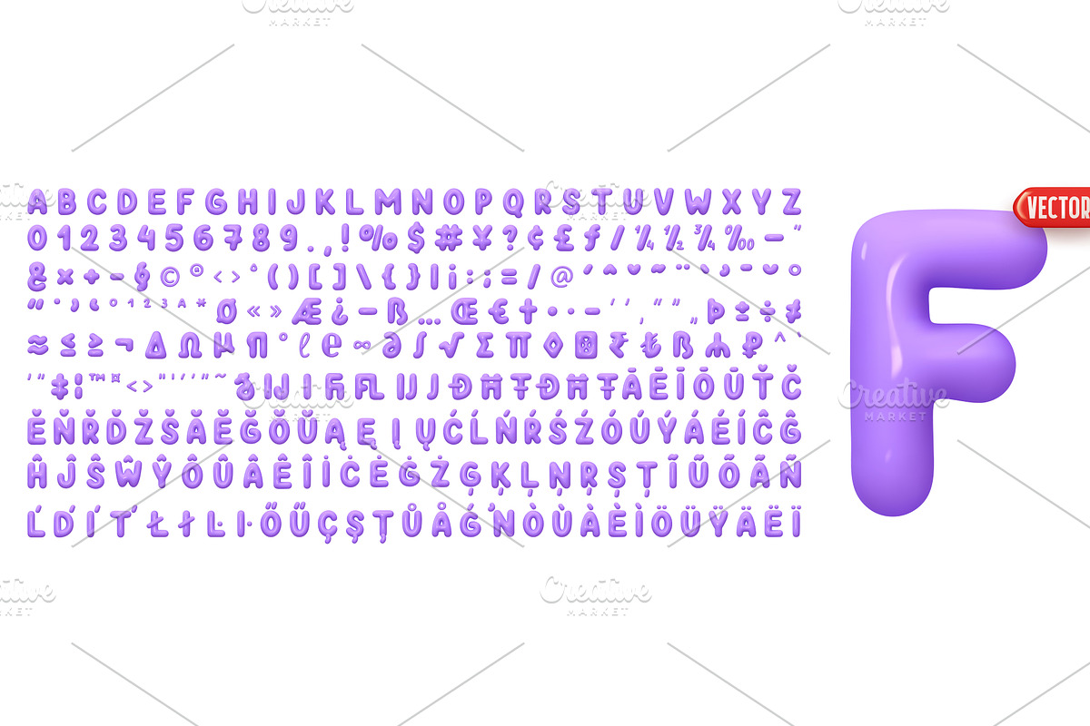 Creative Font Complete alphabet, an Illustration by Modern vector