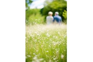 Blurred view of elderly couple, an Abstract Photo by Lermont51