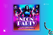 Neon Summer Flyer Canva Template, a Flyer Template by PeetalyStudioDesigns (Thumbnail 3 of 5)