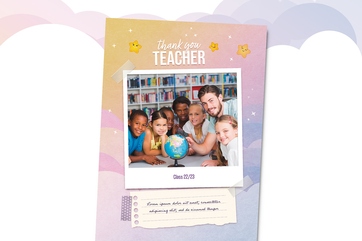Thank You Card for Teachers Template, a Flyer Template by McLittle Stock (Photo 1 of 2)