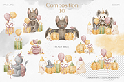 Halloween Bats watercolor clip art, an Illustration by Nastya Brekhova (Thumbnail 5 of 14)