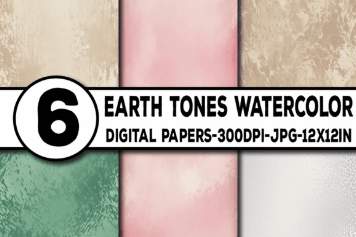 Earth Tones Watercolor Soft, a Background Graphic by Dizzy Art Studio (Photo 1 of 3)