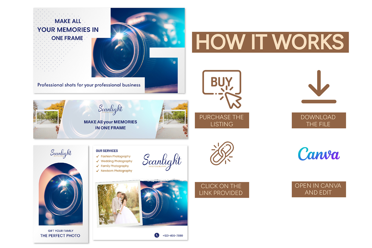 Photographer Branding Mini Bundle, a Social Media Template by Branding by Kellsey (Photo 4 of 5)