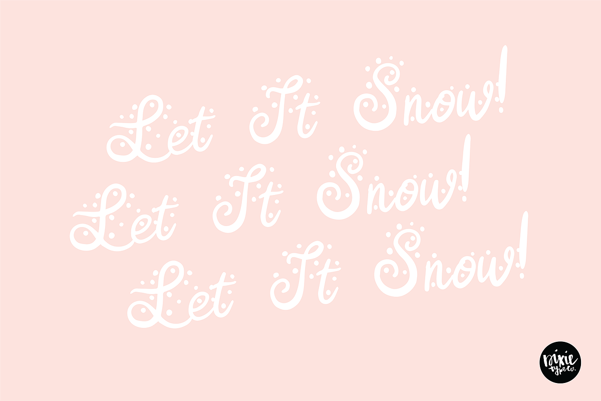 AFTERGLOW a Christmas Snow Font preview 6