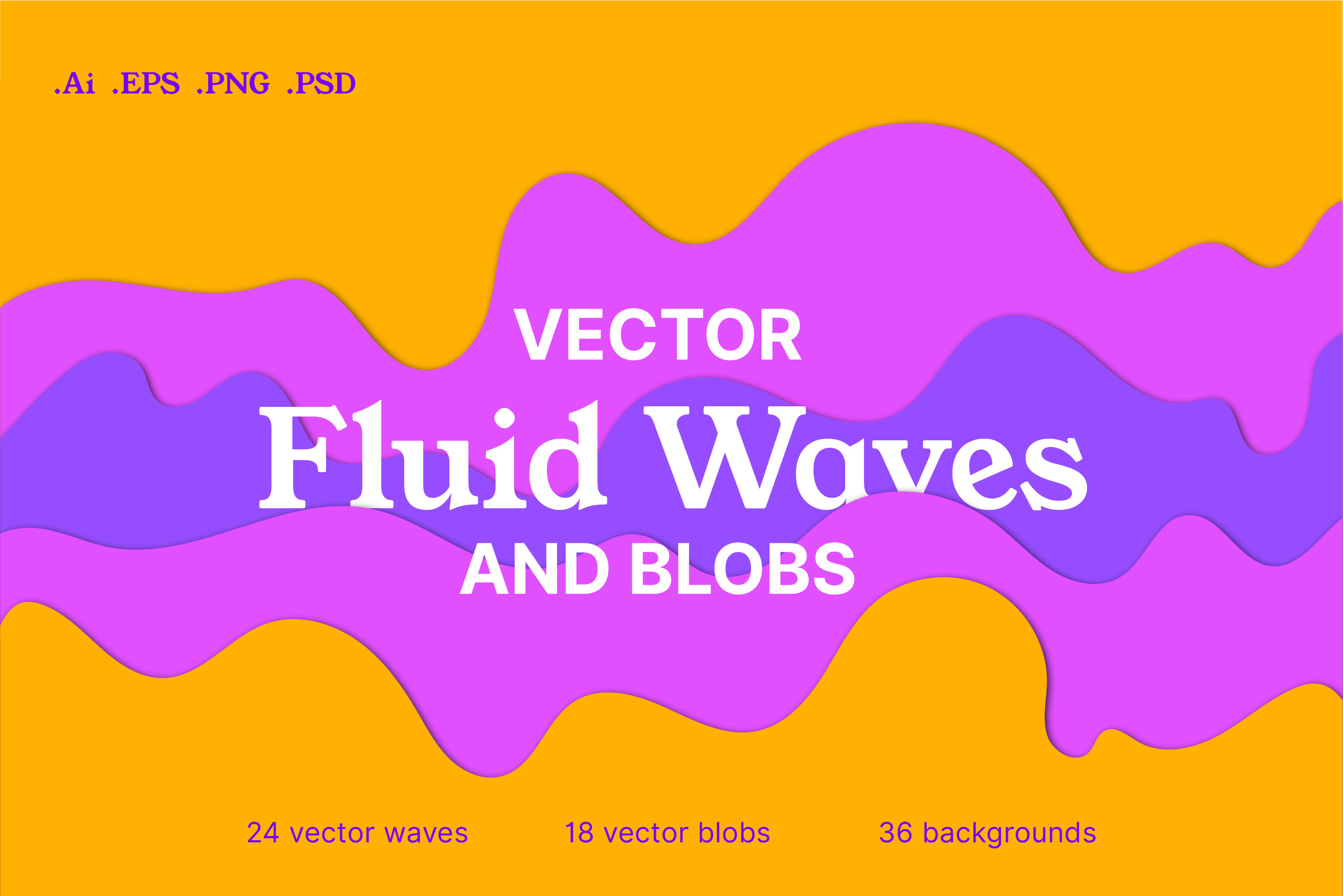 Vector fluid waves and blobs