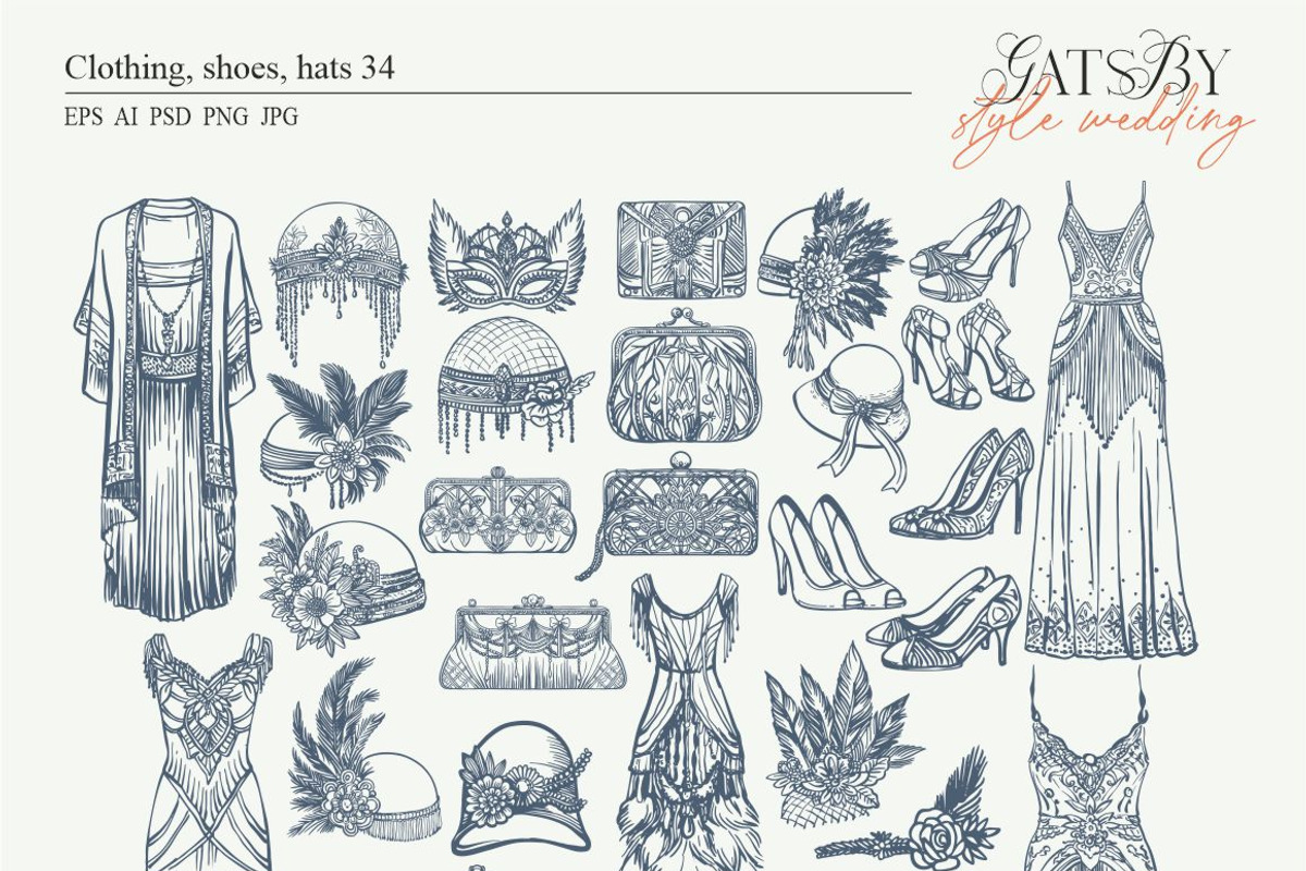 Gatsby-style wedding, an Object Graphic by Collection by VY (Photo 10 of 18)