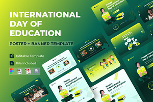 Education Poster & Banner Templates, a Poster Template by Sujun Baidyaa