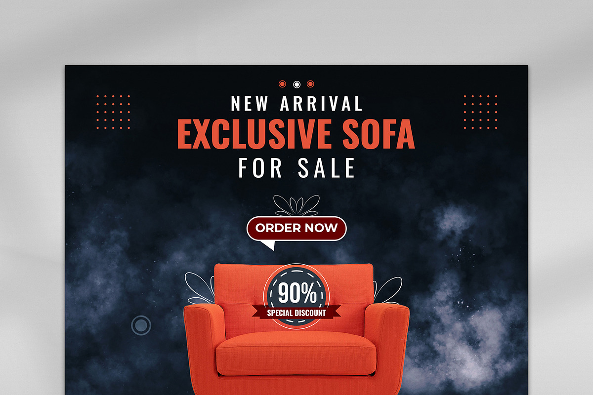 Furniture Social Media Banner Design, a Marketing Template by Photoshop Action (Photo 20 of 26)