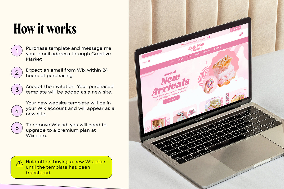 Pink Bakery Wix Website Template, a Wix Template by Template Twist Shop (Photo 5 of 10)