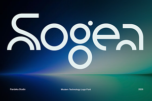 Sogea - Modern Technology Logo Font, a Sans Serif Font by Pandeka Studio