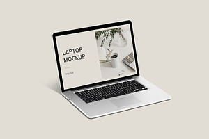 Realistic Laptop Screen Mockup