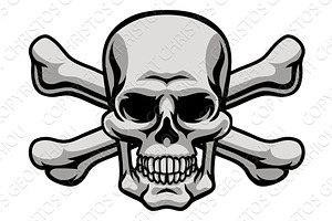 Skull And Crossbones Pirate Grim, an Illustration by Christos Georghiou
