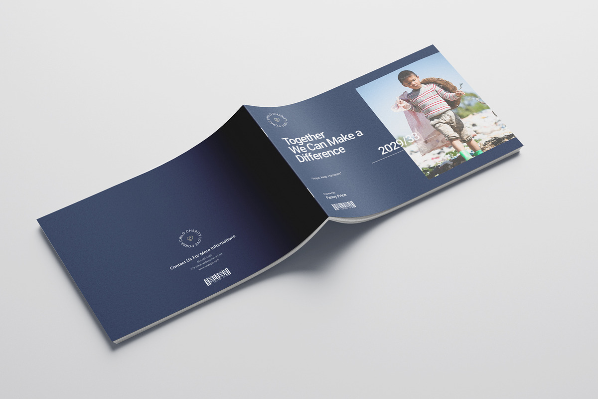 Charity Brochure Landscape | Canva, a Brochure Template by Pixelpick (Photo 5 of 9)