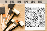 Stencil Ornamental Damask Motif, an Object Illustration by MARYCRAFTIRIA (Thumbnail 2 of 3)