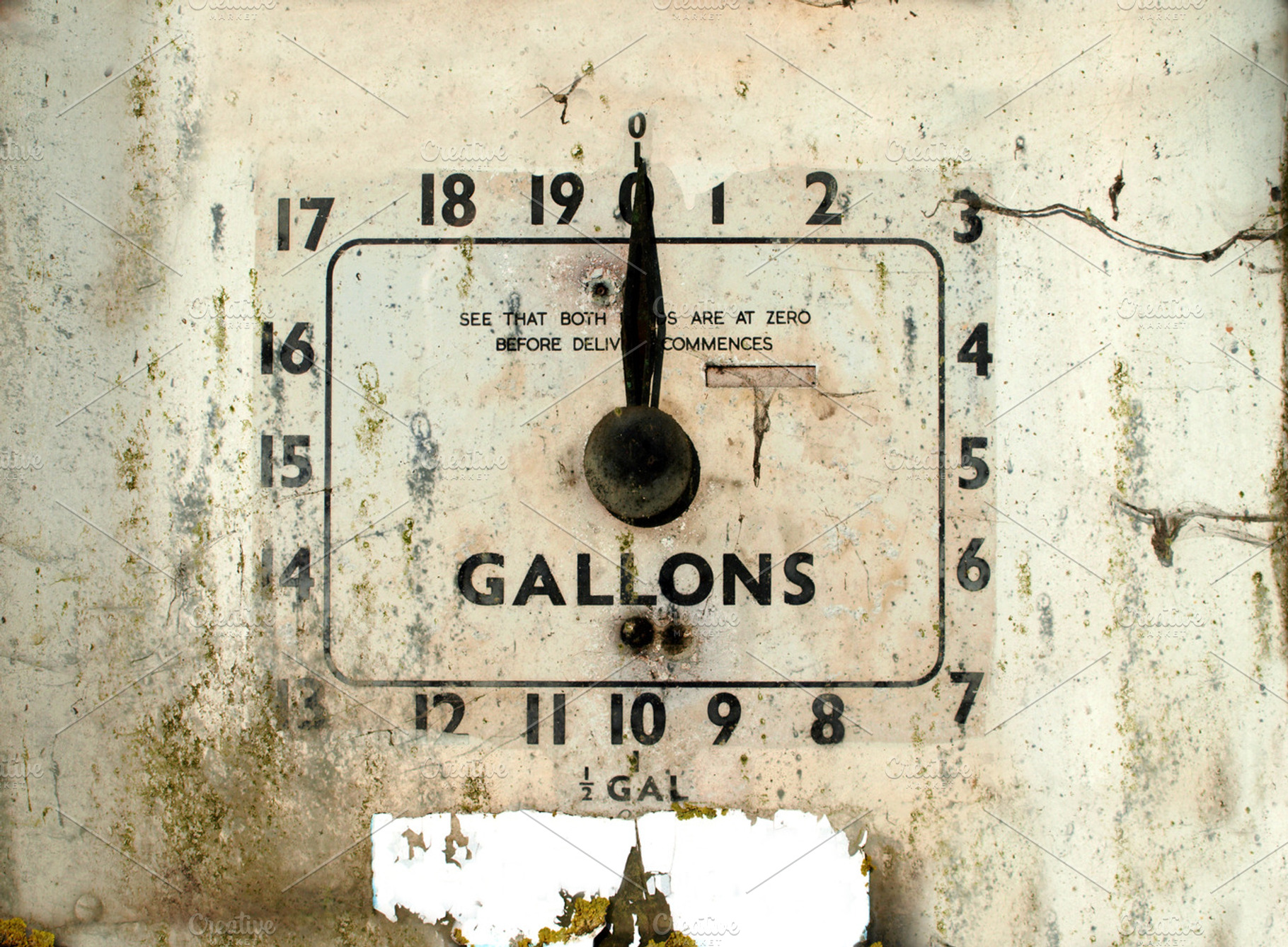 Rustic gas pump dial containing rustic, gas pump, and dial