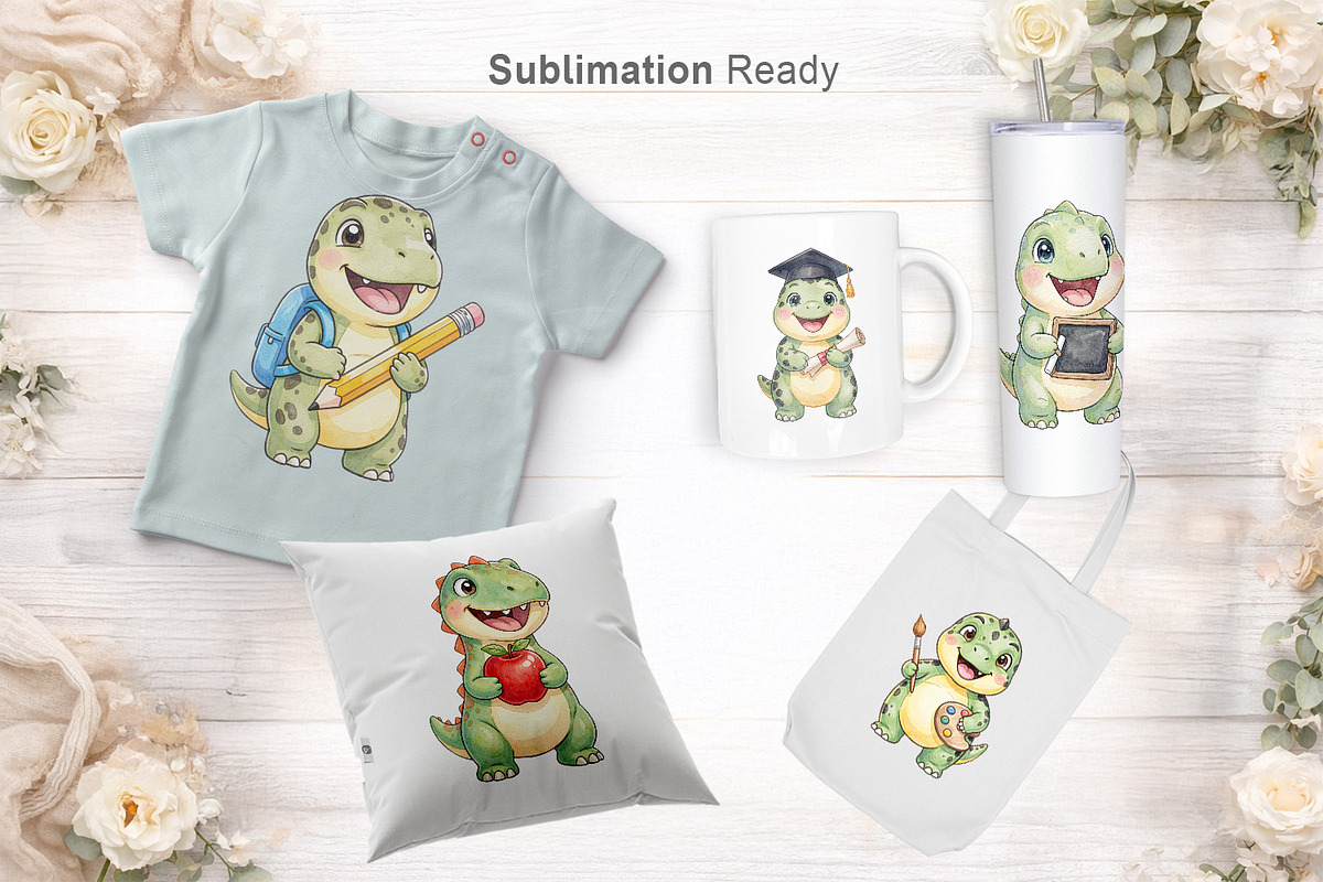 School Dino Sublimation, an Illustration by Artnoy (Photo 7 of 8)