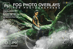 White smoke photo overlay, Fog
