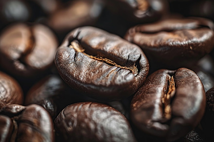 Background of coffee beans, a Food & Drink Photo by AlyaAnd