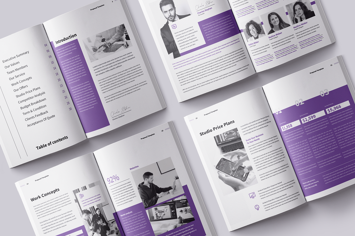 Proposal | Canva, Word, PPTX, PSD, a Brochure Template by ArtisticLand (Photo 8 of 9)