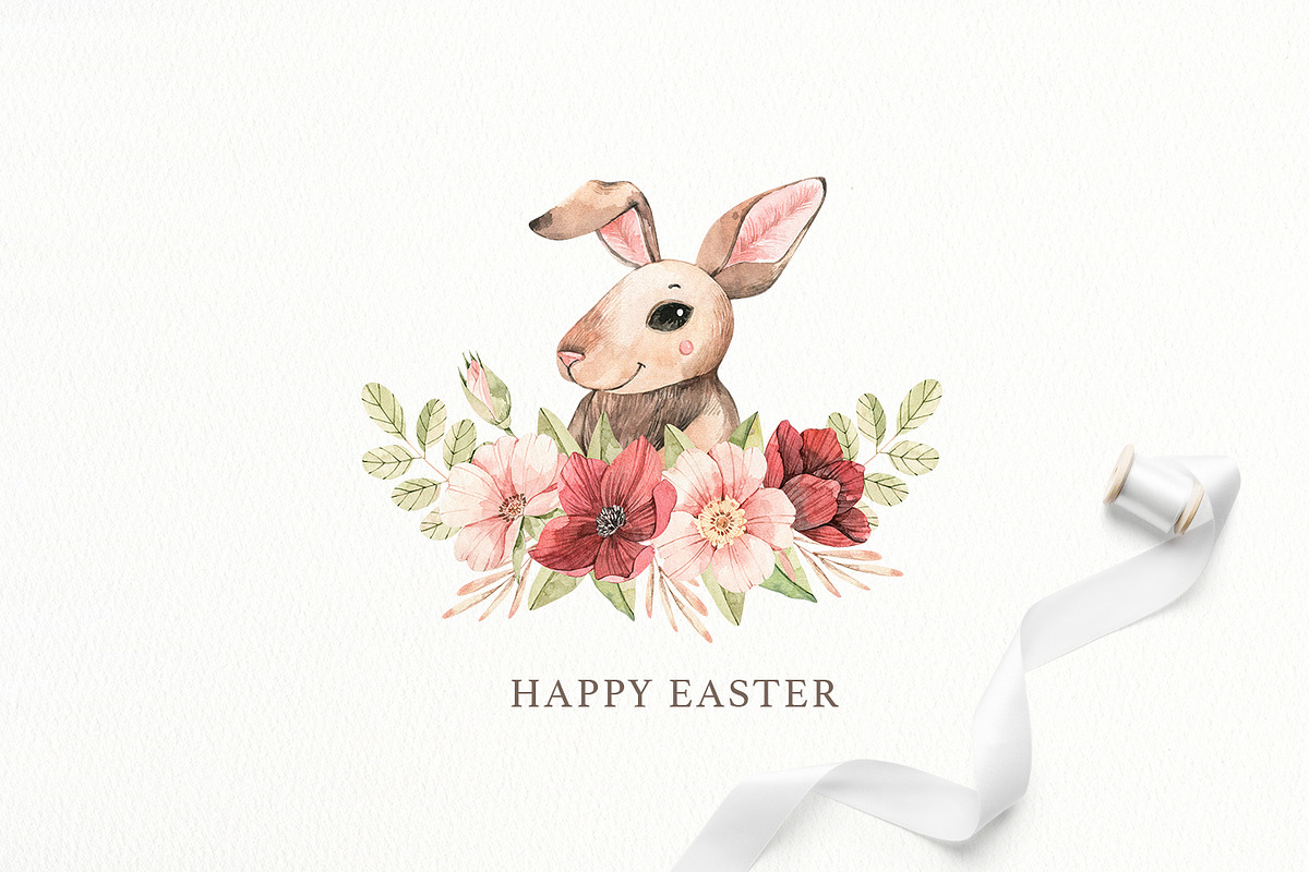 -30% Easter bunny. Spring watercolor, an Animal Illustration by Kate Macate (Photo 9 of 15)