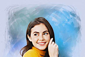 Portrait Photo Painting Template