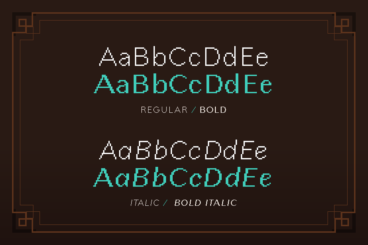 Troutbeck Sans Pixel Font (4 styles), a Sans Serif Font by SelfBuild Type (Photo 2 of 8)