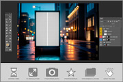 Billboard Mockup City Nightlife PSD, an Advertising Mockup by Bruno's Shop (Thumbnail 3 of 4)