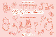 Baby Bows Shower, a Decorative Illustration by Decor Lines (Thumbnail 1 of 16)