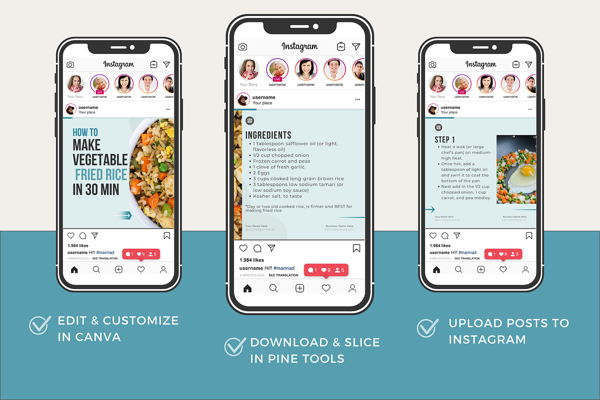 Instagram Carousel Templates Canva, a Social Media Template by Designs ...