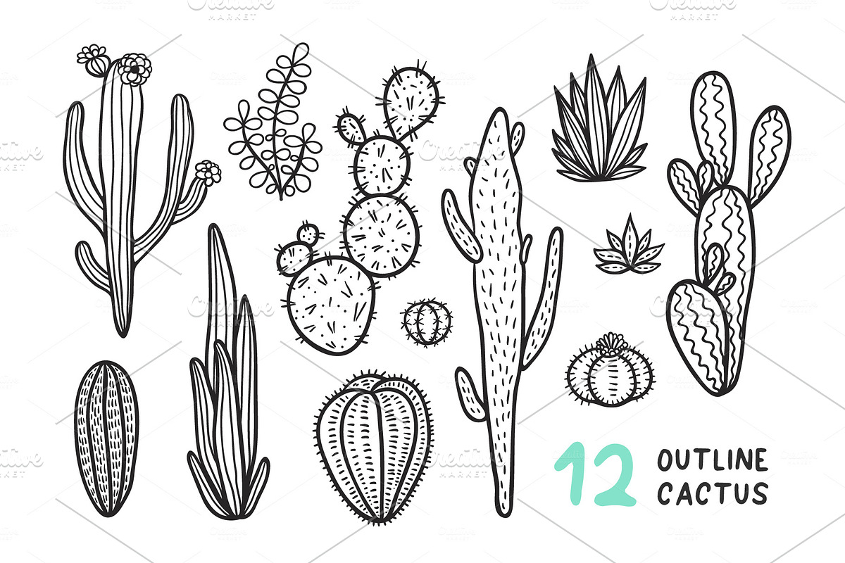10 Cactus Patterns, a Pattern Graphic by Apolinarias Art (Photo 3 of 9)