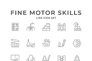Set icons of fine motor skills, an Outline Icon by motorama (Thumbnail 1 of 2)