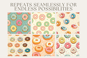 10 Pastel Donut Sprinkles Patterns