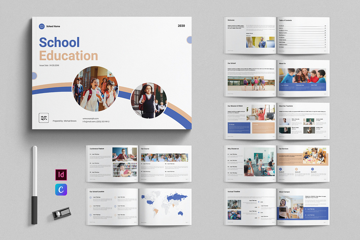 Education Template Landscape, a Brochure Template by E-Type (Photo 1 of 7)