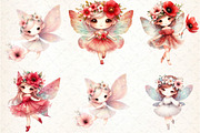 Flower glitter Fairy Clipart, an Illustration by DreamCafeArt (Thumbnail 3 of 7)
