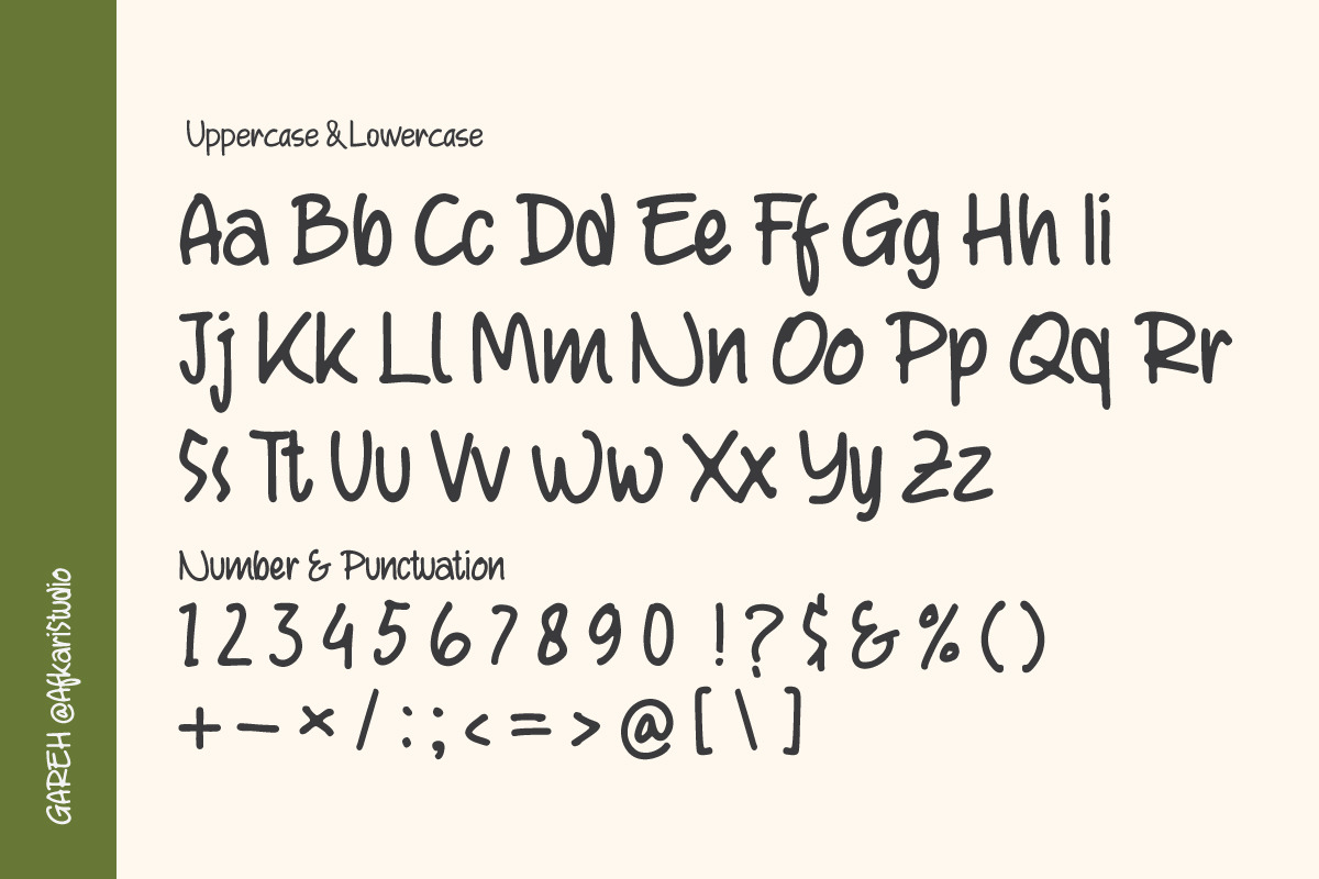 Gareh - Handwritten Marker Note Font, a Handwritten Font by Afkari Studio (Photo 2 of 12)