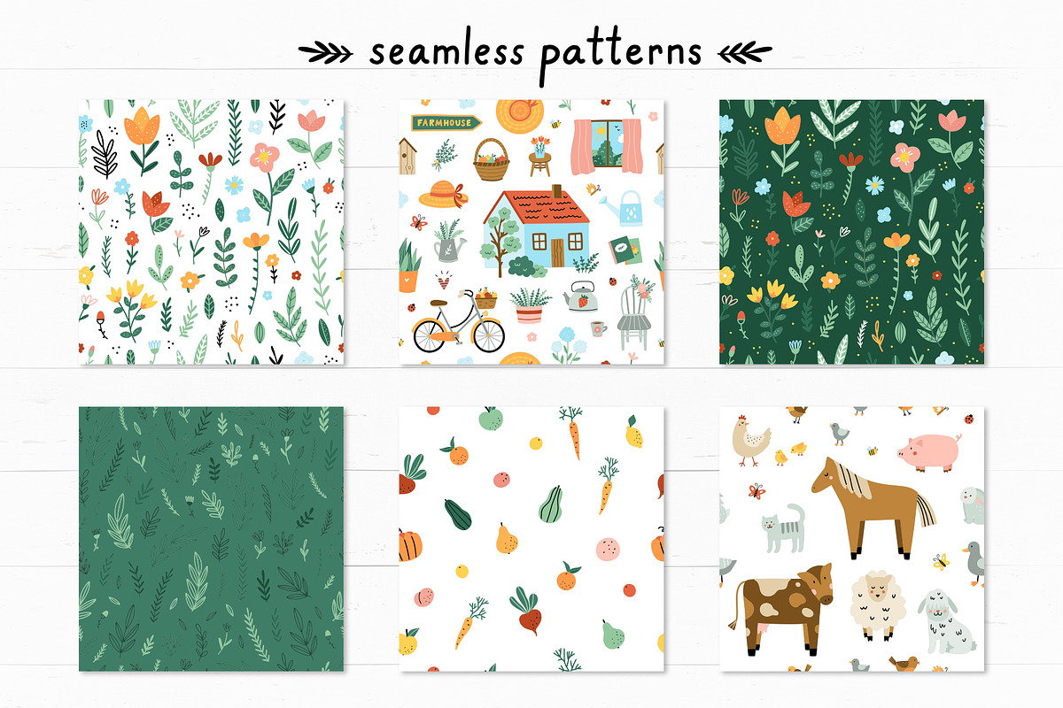Farmhouse Illustrations & Patterns, an Animal Illustration by Redchocolate (Photo 3 of 8)