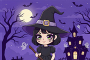 Procreate Halloween Chibi Creator, a Brush Add-On by OneBerryCreations (Thumbnail 8 of 9)
