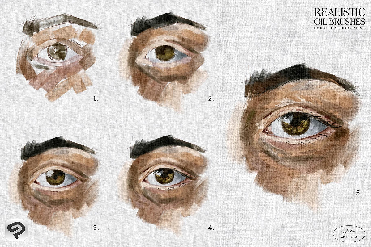 Realistic Oil Brushes CSP, a Brush Add-On by Julia Dreams (Photo 7 of 8)