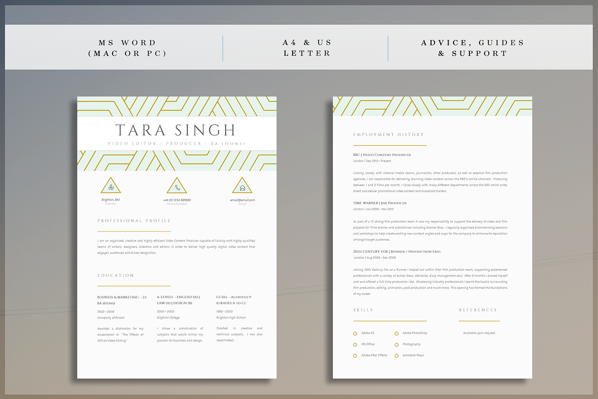 Beautiful CV Template, a Resume Template by introDuice - CV / Resumes (Photo 3 of 7)