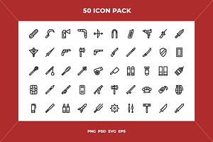 Weapons icons, an Icon by Wencory