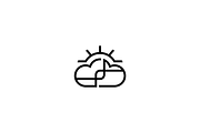 Minimalist Cloud Sun Logo, a Branding & Logo Template by Luxury Logos (Thumbnail 3 of 4)
