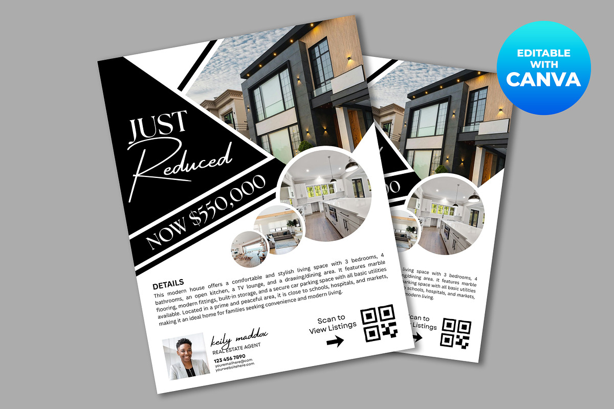 Just Reduced Flyer Canva Template, a Flyer Template by M9 Design (Photo 3 of 5)