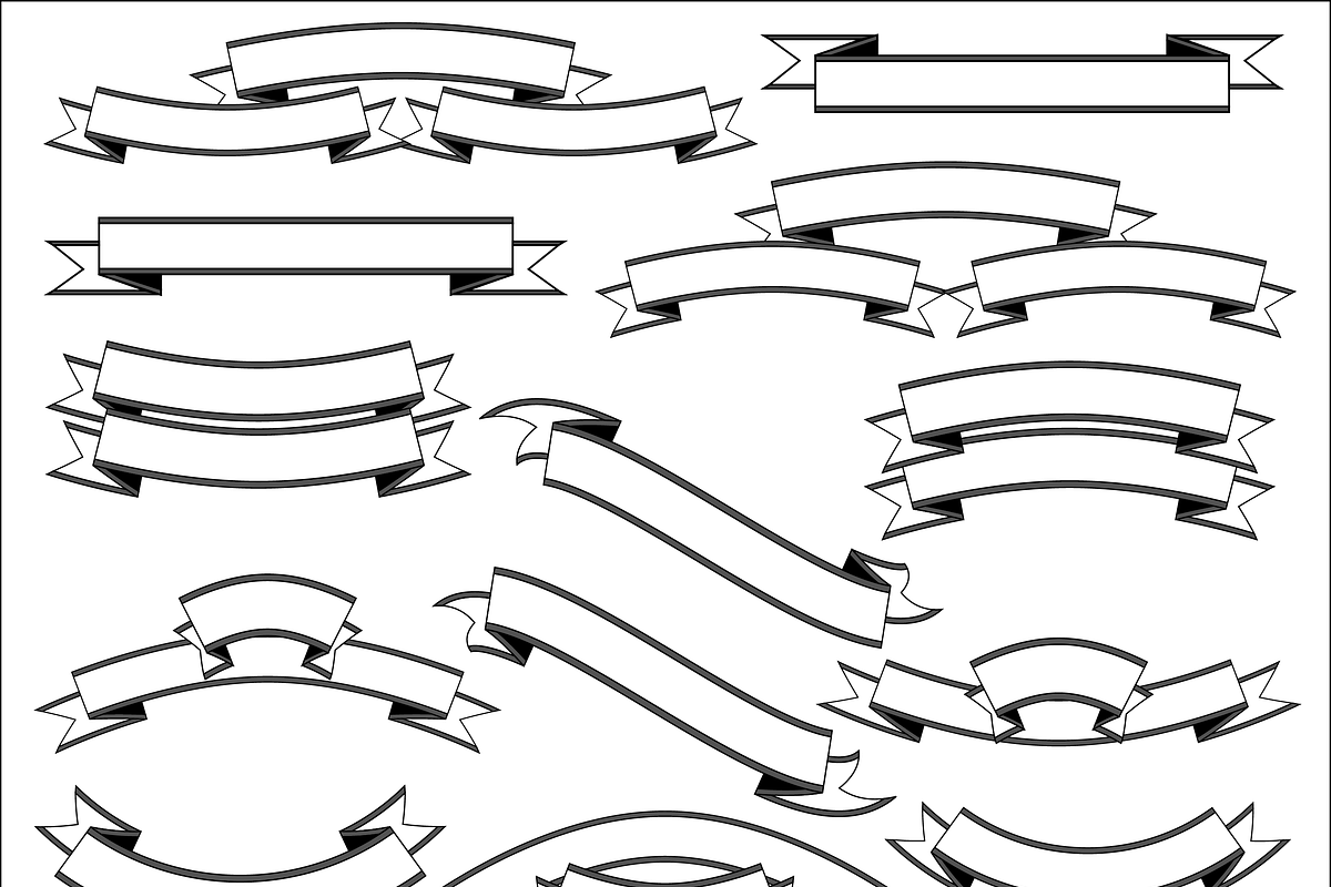 Scrolls and Banner Vectors & Clipart preview 2