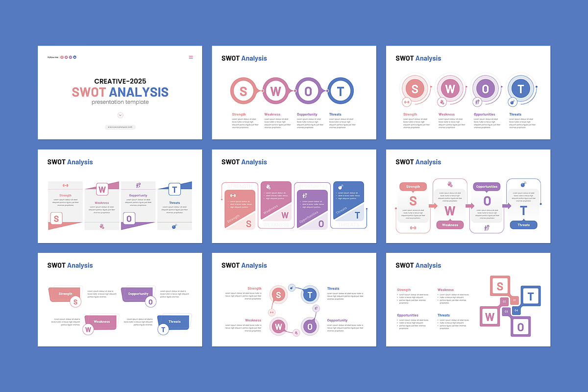 Swot Analysis PowerPoint Template, a Presentation Template by ...