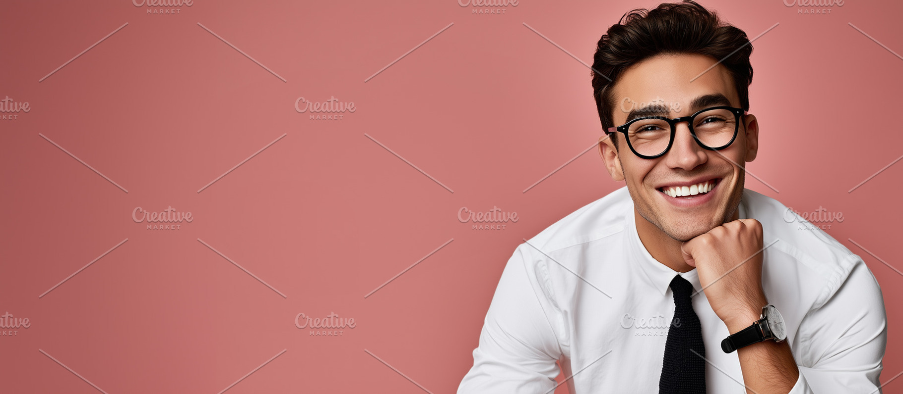Smiling young businessman banner, a Person Photo by MistyDay