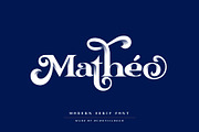 Matheo, a Serif Font by Burntilldead (Thumbnail 1 of 15)