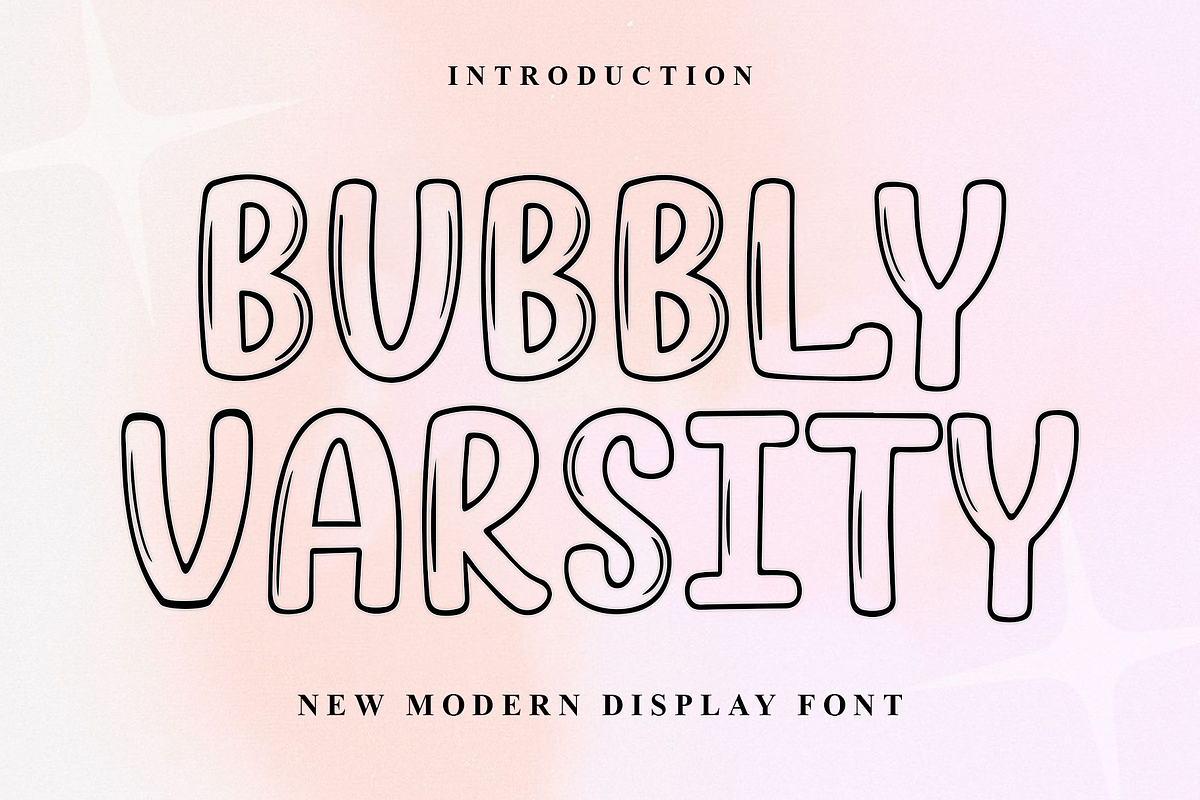 Bubbly Varsity, a Script Font by InermediaSTUDIO (Photo 1 of 8)